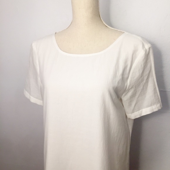 Theory White V Button Down Back Cotton Dress - Picture 3 of 8